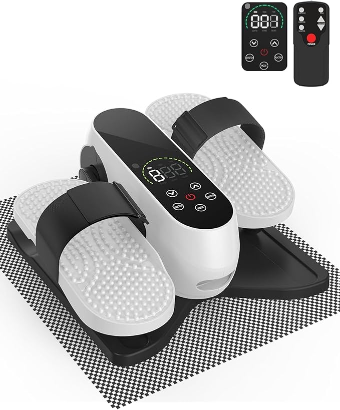 2025 New Under Desk Elliptical Machine,Portable Seated Pedal Exercise Machine for Seniors, 12 Adjustable Speed Elipse Leg Exerciser with Remote Control,Quiet Foot Exercise Machine for Home Office