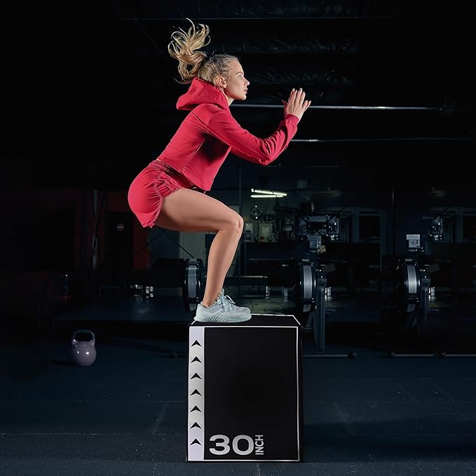 BalanceFrom 3-in-1 Foam Plyometric Jump Box for Home Gym with Multiple Height Options – Versatile Plyo with Non-Slip Surface for Strength, HIIT, Step-Ups, and Agility Training