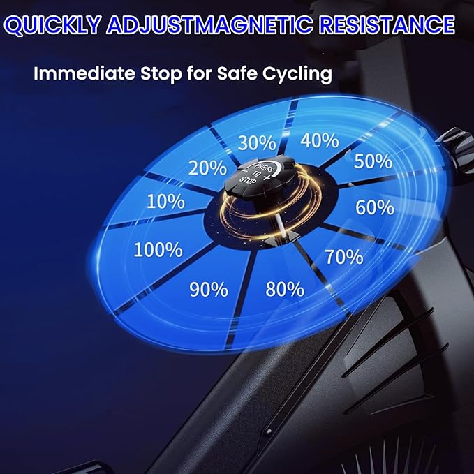 NAYSAYE Exercise Bike, Adjustable Stationary Bikes with Smartphone Mount, Professional Exercise Bike with Digital Pulse Display for Home and Office