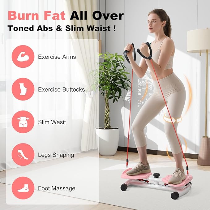 Waist Twister Machine Exercise, Ab Twister Board, Twister Exercise Machine, Noiseless Waist Sculptor Waist Twisting Fitness Tool, Weight Loss Exercise Equipment for Slim Waist Belly Fat, Home Gym for Women & Men