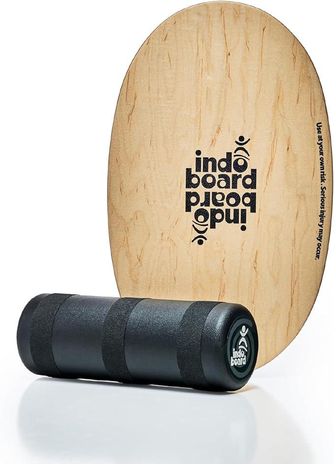 The Original Indo Board - Balance Board Trainer for Core Strength, Stability & Athletic Performance - Surfing, Skateboarding, Snowboarding, Yoga, Physical Therapy & More. Includes Board and Roller.