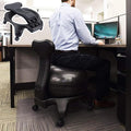 Ergonomic Balance Ball Chair Rolling Stool, Office Desk Exercise Ball Chair with Brakeable Wheels, Realigns Curved Spines and Relieve Back Pain