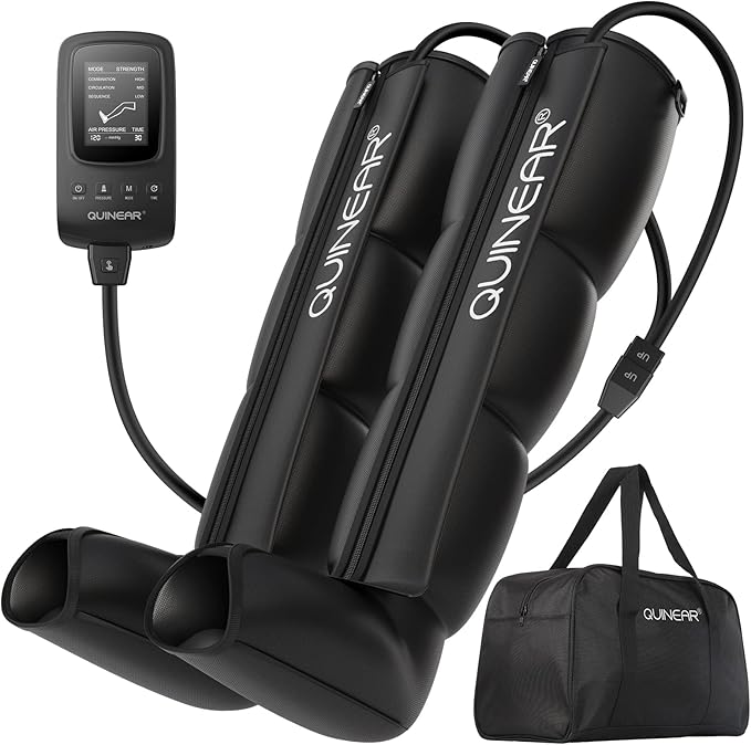 QUINEAR Air Compression Recovery System, Professional Sequential Device for Massage Therapy, Foot and Leg Recovery Boots to Improve Circulation for Athletes, FSA-HSA Eligible (Large)