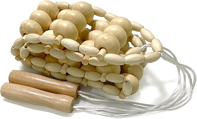2 in 1 Wooden Back Massager Roller Rope & Handheld Roller Massager Stick, Relax Fascia, Cellulite, Muscle, Back & Abdomen, Therapy Lymphatic Anti Cellulite Muscle Recovery Massage Tool