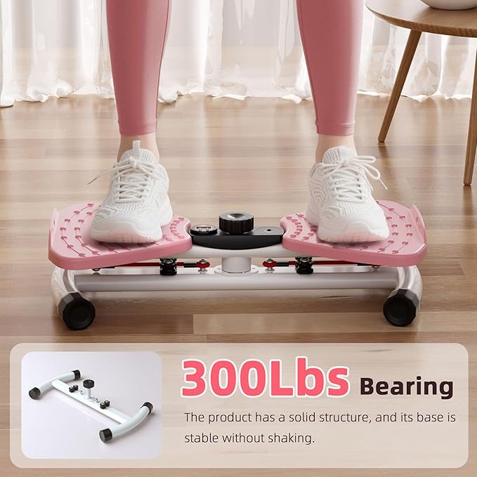 Waist Twister Ab Machine, 300 lbs Weight Capacity Anti-Slip Twist Board, Noiseless Exercise Equipment with Digital Display for Tracking Time, Reps & Calories, Home Gym Workout for Women and Men