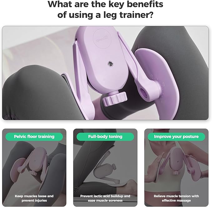 Keep Thigh Master & Inner Thigh Exerciser for Women, 360° Rotatable Leg Workout Equipment, Adjustable Arm and Hip Trainer with Non-Slip TPE Pads for Home Gym Body Toning & Muscle Strength