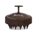 HEETA Scalp Massager Hair Growth, Soft Silicone Scalp Scrubber Shampoo Brush for Exfoliation, Dandruff Removal & Head Massage Stress Relax, Wet & Dry Use for Thick, Thin Hair Care, Dark Brown