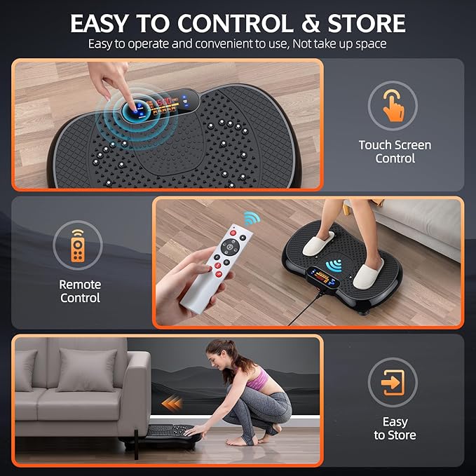 Vibration Plate Exercise Machine, Lymphatic Drainage Machine for Weight Loss, Shake Vibrating Plate Full Body Workout Fitness Platform, Vibration Board For Shaping Wellness,Home Sport Gym-330lbs