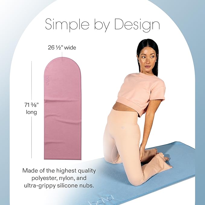 Bala Play Mat Towel, Sand - Non-Slip Absorbent Gym Towels Designed for Sweat, Hot Yoga, Pilates & Core Training Workouts - Fitness & Exercise Gear Essentials for Working Out - Men & Women