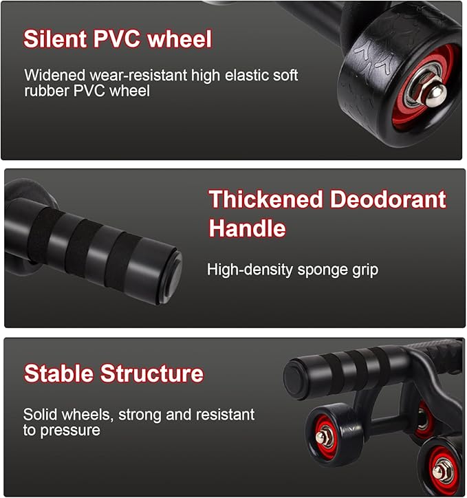 AB ROLLER 3 WHEELS WHEELS WHEEL CONDITIONS ABDOMBRA ABDOMBRE ADJUNT ABDOMBRE ABDOMINAL WITH CONDURITY FOOT AND FRONT BOARD DRIVES UNISEX