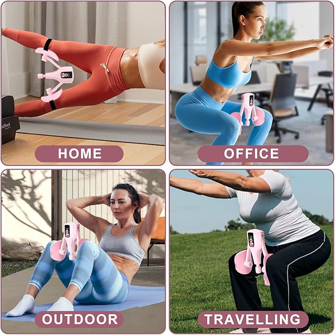 Keria Thigh Trainer Thigh Exerciser Adjustable Resistance Hip Trainer, Inner Thigh Exercise,Pelvic Floor Muscle Kegel Exerciser for Women with Resistance Band