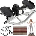 Lateral Rocking Fitness Stepper, Side-to-Side Mini Stepper with LCD Counter, Low-Impact Home Cardio Lateral Steppers Machine for Legs Glutes Core, Compact Portable Under-Desk Workout, No Assembly