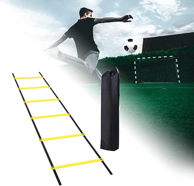 Agility Ladder Football Speed Training Equipment Basketball Soccer Improves Coordination Speed Ladder with Carry Bag for Volleyball Home Gym