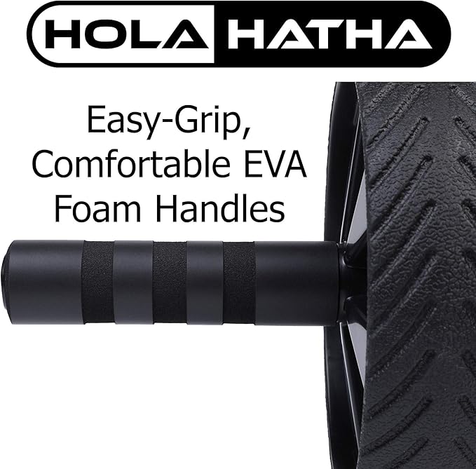 HolaHatha Ab Roller Wheel, Fitness Roller with Handles for Core Building, Workout Equipment for Toning and Abdominal Strengthening