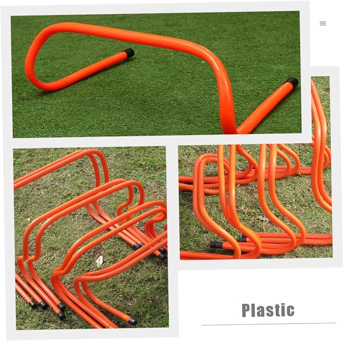 YARNOW 2pcs Plastic Agility Speed Hurdles 15cm Wear-Resistant Running Training Equipment for Soccer Football ’ Obstacle and Plyometric Training