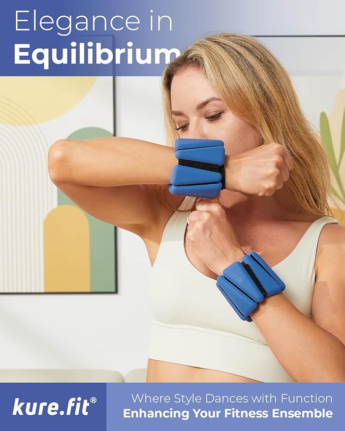 Pilates Weight | Wrist & Ankle Weights for Women | Weighted Bangles | 1LB/ 2LB Each (Set of 2)