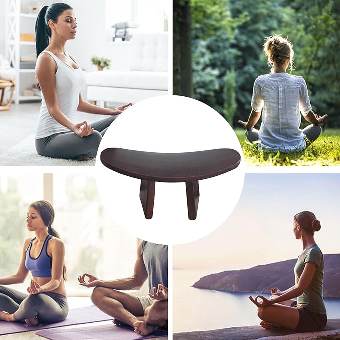 Meditation Bench | Efficient Kneeling Stool: Comfortable Versatile Wooden Seat for Mindfulness Practices Sitting Spiritual Meetings at Home Worship Arrodill Church