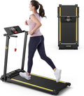 UREVO Treadmill with Standing Desk Workstation, Walking Pad Treadmills for Home Office, Under Desk Compact Design Treadmill with HIIT Programs, Remote Control, LED Display