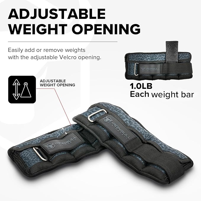 Adjustable Ankle Weights (10lbs/Pair) - Weighted Ankle Weight for Walking, Gym and Exercise - 2, 4, 6, 8, 10 LB Leg Weight Set with Straps for Women and Men - 1-5 lbs Each Ankle Adjustable for Weight Lifting