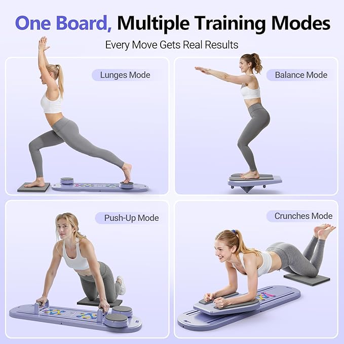 2025 Updated Pilates Board, Portable Pilates Reformer Machine for Home Workout, Easy-to-Use Pilates Sliding Board for Full Body Toning, Lightweight Fitness Gear for Beginners & Busy Moms