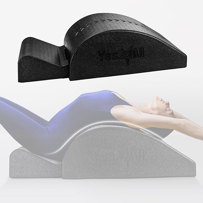Yes4All Pilates Spine Corrector, Pilates Arc, 350lbs Foldable Pilates Massage Bed Barrel, Core Strengthening and Stretching