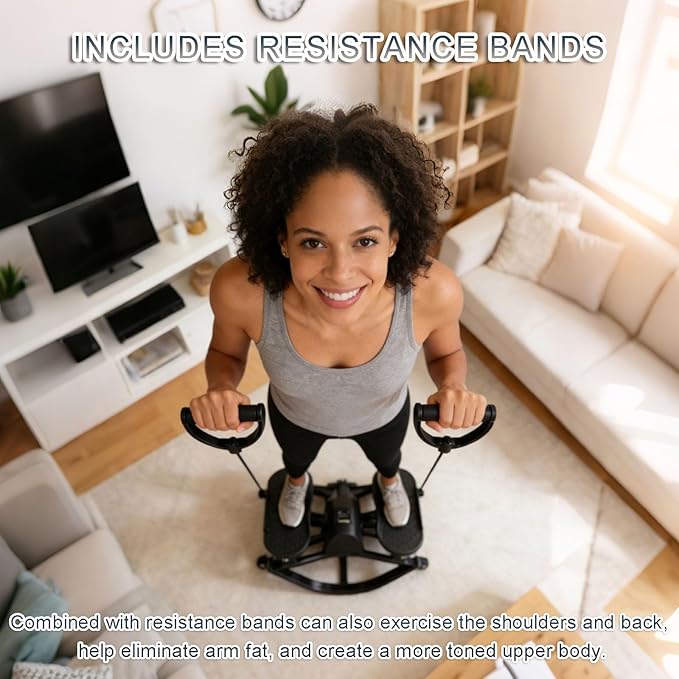 Rock Stepper Side to Side Portable Lateral Rocking Stepper with Digital Display and Non-Slip Mat Mini Steppers for Exercise at Home