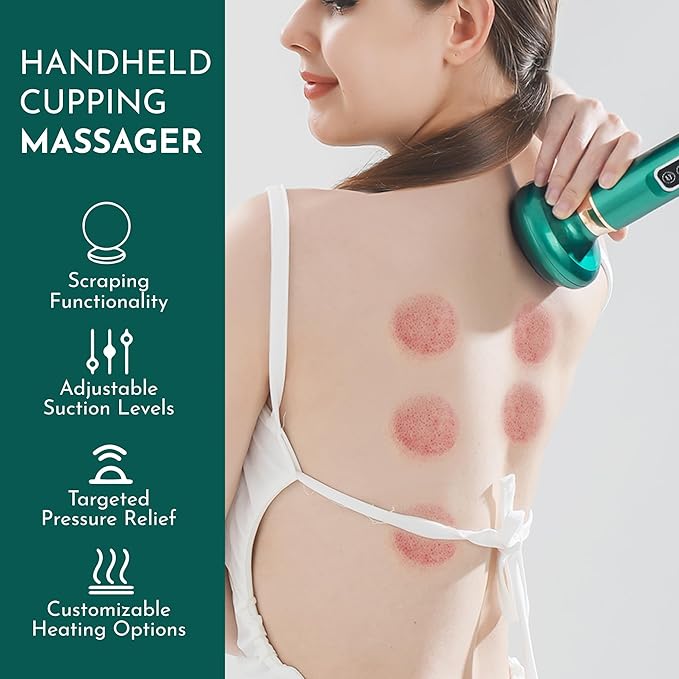 Anti Cellulite Bluile Massager - Handheld Electric Anti-Cellulite Contouring Body Sculpting Machine - Rechargeable Cordless Fat Vacuum Suction Remover Shaping Massage Device