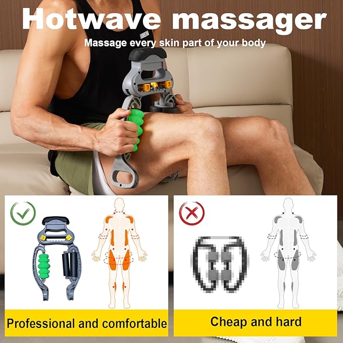HOTWAVE Arm Massager for Pain Relief & Recovery, Adjustable Foam Roller, Trigger Point Muscle Roller for Calves&Forearm, Wrist Massager, Tennis&Golfers Elbow Pain Release