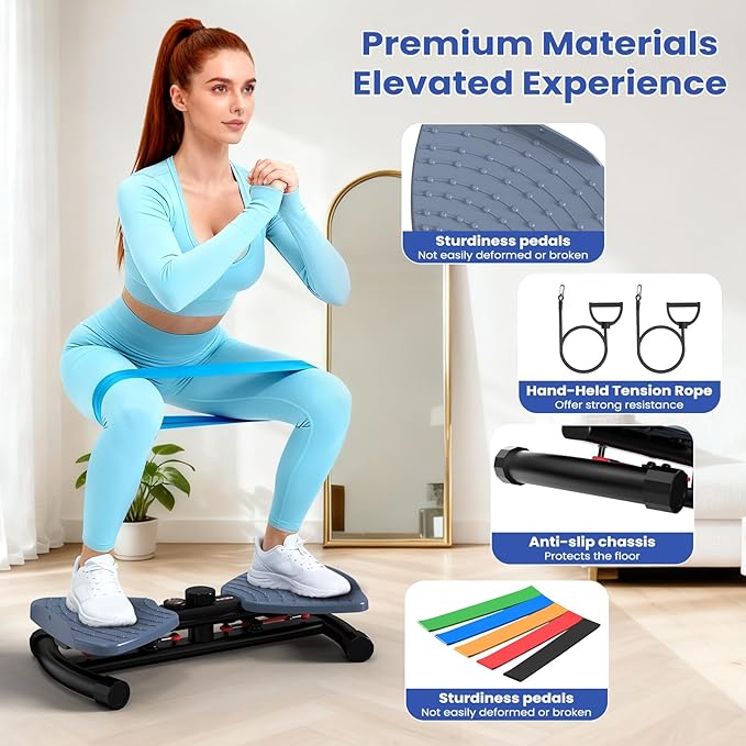 RELIFE Waist Twister Machine Exercise, Ab Twist Board With Digital Monitor, 20db Quiet, 300lb Capacity Anti-Slip Base For Home Gym, Belly Fat Workout For Women & Men