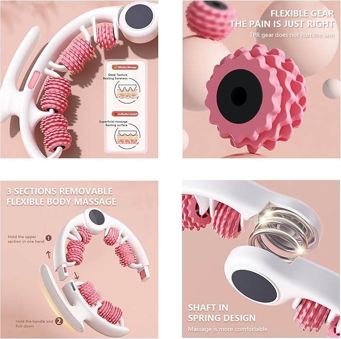 CAILENIFDC Anti Cellulite Massager Roller Lymphatic Drainage Tool Fascia Massage Tool for Thigh, Leg, Waist Fascia Blaster for Contoured & Smoother Skin Body Sculpting, Deep Tissue Pain Relief