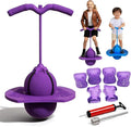 Childrens Balance Jumping Ball, 2026 Upgraded Non-Slip Jumping Balance Board for Kids, Crazy Bouncing Ball with Handle and Pump, High Jump Toy Bounce Jump Trick Board for Kids & Adults