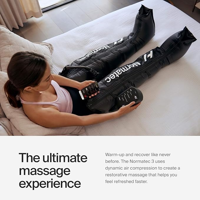 Hyperice Normatec 3 - Recovery System with Patented Dynamic Compression Massage Technology (Normatec 3 Standard Size Legs and Backpack)
