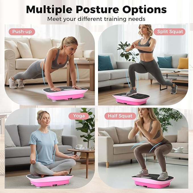 GYMAX Vibration Plate Exercise Machine, Vibration Plate with 10-Level Intensity, LED Display & Remote Control, Body Vibrating Plates Stand Shaking Platform Fat Burning Machine