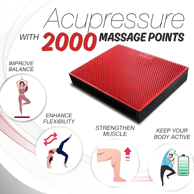 Yes4All Balance Pad, Nonslip TPE Foam Balance Pad with Upgraded Sizes - L, XL, XXL Balance Mat for Fitness, Yoga & Stability Training - Multicolor Options