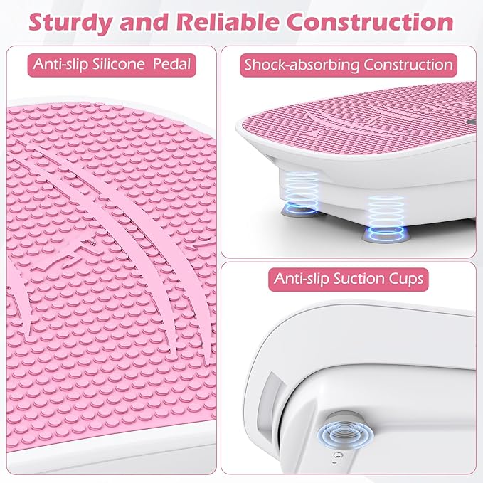 Goplus Vibration Plate Exercise Machine, Vibrating Platform for Lymphatic Drainage w/Remote, LED Display, Home Workout Full Body Shake Board for Weight Loss