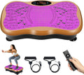 Himaly Vibration Plate Machine, Vibration Fitness Trainer with Bluetooth Speaker, 5 Program Modes, 2 Resistance Bands, Home Exercise Equipment for Fitness Body Toning