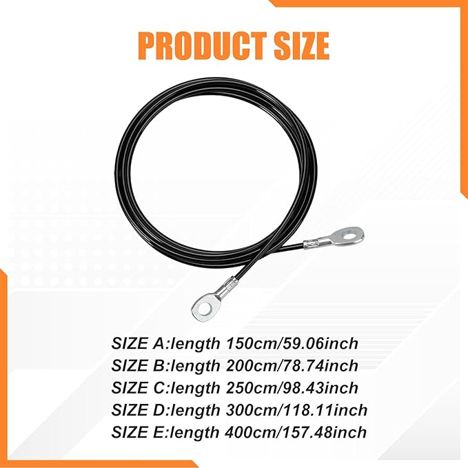 Fitness Pulley Cable Attachment, Direct Replaces, Sturdy Replacement Rope Cable Machine Accesory for Home Strength Equipment
