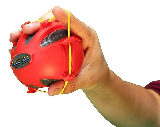 CanDo 10-2291 Digi-Extend n' Squeeze Hand Exerciser, Large, Red-Light