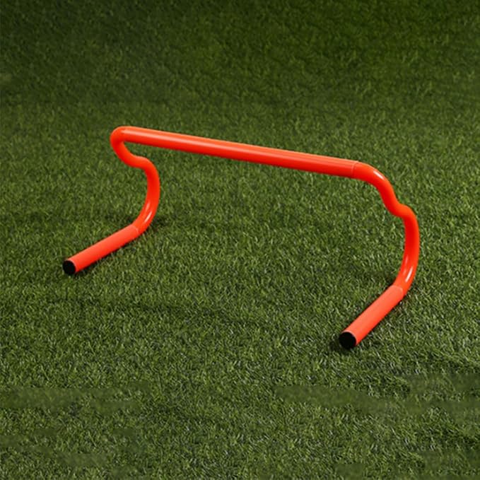 3pcs Detachable Agility Speed Training Hurdles 19x9 Inch Orange Fitness Equipment for Soccer Track Running Drills and Athletic Speed Practice