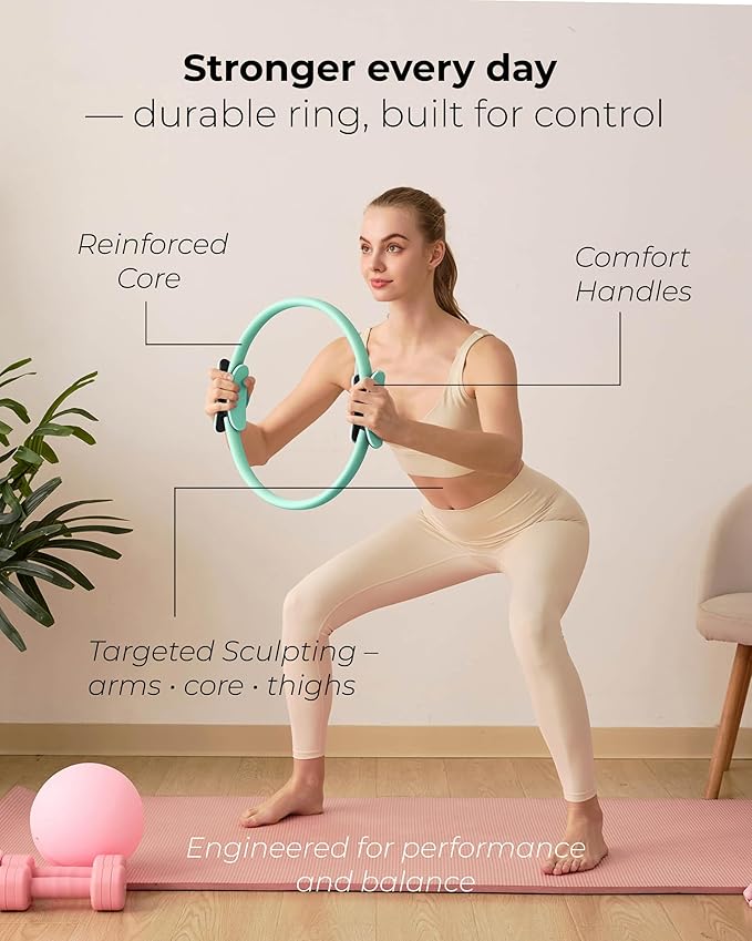 Pilates Kit for Women – Home Pilates Equipment Set with Ring, Ball & Resistance Bands | Pilates Starter Kit with Accessories in Gift Box