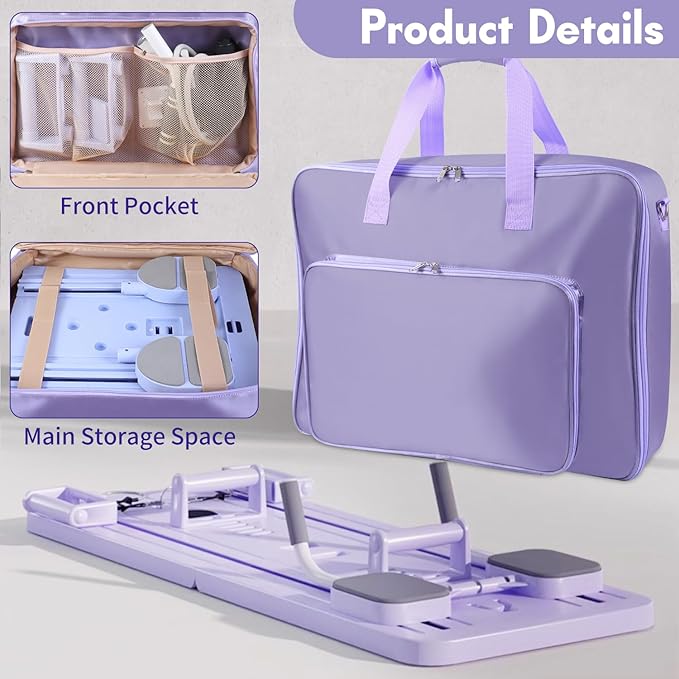Storage Bag for Pilates Board, Pilates Board Organizer, Shoulder Gym Bags with Multi Pockets Portable Carrying Bag for Gym, Pilates, Yoga, Outdoor Exercise, Home Storage, Daily Use, Bag Only