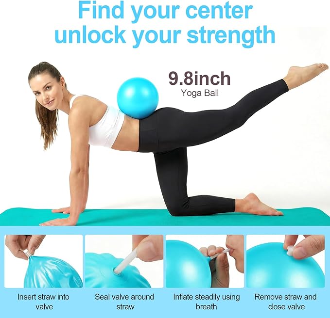 Home Pilates Ring and Ball Set for Women with 5 Resistance Bands 13 inch Magic Circle Workout Starter Kit for Beginners Full Body Toning 15 Min Daily Routine