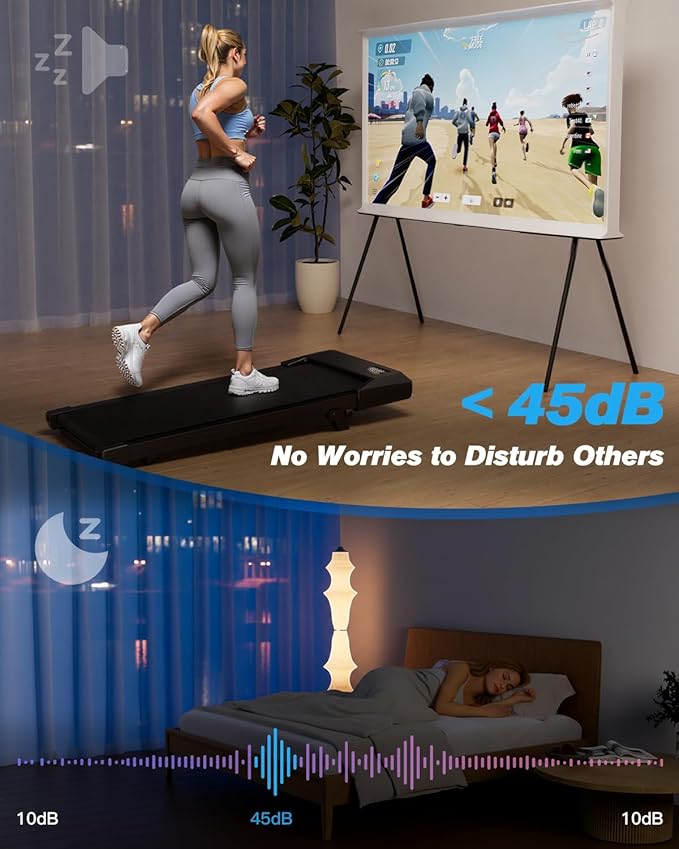 SupeRun Walking Pad, Under Desk Treadmill, 3 in 1 Portable Treadmill with Remote Control LED Display, 2.5 HP Quiet Walking Jogging Machine for Office Home Use, 300 Lbs Capacity