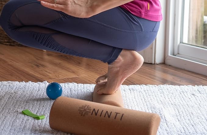 Ninti Balance Board - Premium Cork Balancing Board & Foot Strengthener for Enhanced Foot Function | Unique Design for Balance Stability & Foot Strength | Improve Mobility & Prevent Falls | Balance Trainer | USA Owned