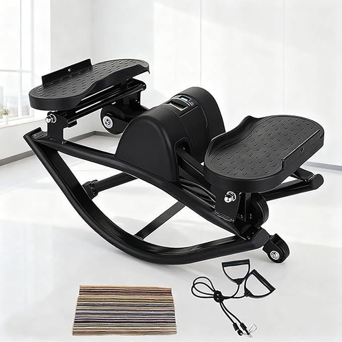 Rock Stepper with Digital Display, Mini Rocking Stepper Machine, Lateral Rock Fitness Home Workout Machine for Legs & Glutes Abs, Low-Impact for Knees and Joints