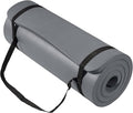 BalanceFrom 71x24 Inches Extra Thick Yoga Mat 1-Inch High-Density Foam – Roll-Up Exercise Pad with Double-Sided Non-Slip Surface and Carrying Strap for Pilates and Home Workouts, Multiple Colors