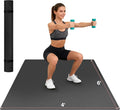 Extra Large Exercise Mat, 6'x4'/7'x5' /8'x5' (6mm) Thick Workout Mat for Home Gym & Garage Flooring, Shoe-Friendly, Non-Slip, Ultra Durable, Thick Large Workout Mats for Home Workouts