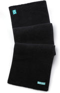 FACESOFT Eco Friendly Gym Towel for Working Out - Soft and Absorbent Cotton Exercise - No Synthetic Microfibers or Plastics - Sweat Towel for Gym, Fitness, Sports, Yoga - Black - 1 Pc