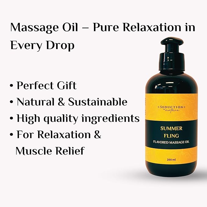 Vegan Massage Oil for Body – Plant-Based Body Oil for Moisturizing, Relaxation, Deep Tissue and Aromatherapy Massage