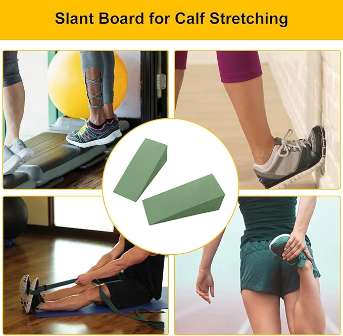 Yoga Wedge Block – Professional Height Foam, Slant Stretch Board, Supportive Incline Pad With Stable Cushion Feature | Ideal Leg Calf Ankle Foot Stretching Exercise Studio Home Training Use
